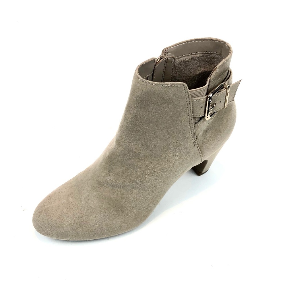 Sam & Libby Beige Suede Booties Size 7